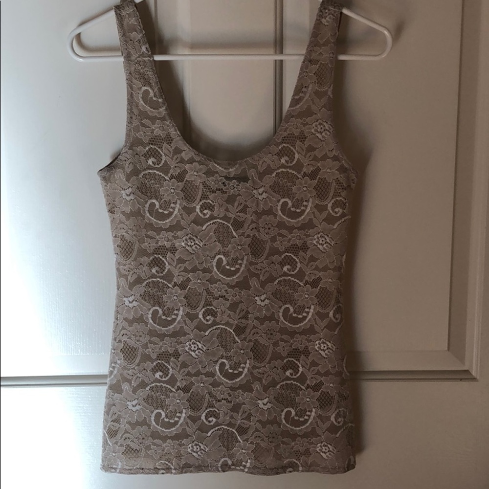 Talula. Beautiful Lace Nude Tank Top.
